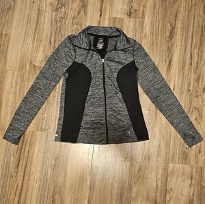 Danskin Black and Gray Heather Athletic Jacket